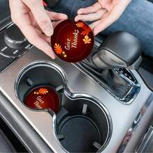 nuevoMaple Leaf - Juego de 2 posavasos de coche pequeños de 6,5 cm absorbentes de piedra para el día de Acción de Gracias, soporte para tazas de bebidas para mujeres y hombres, accesorios para automóviles - caballo de mar - Ver 5