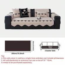 1pc Wavy Hem Solid Color Chenille Sofa Cover,Bowknott Decor Sofa Cushion, Minimalist Modern Style, Suitable For Bedroom, Living Room, Office Home Decor, Fits Single, Loveseat, 3-Seater, 4-Seater And Sectional Sofas