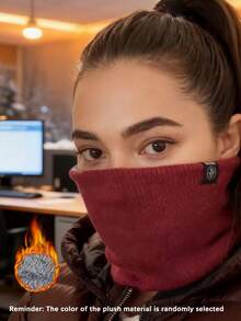 1 Stück/2 Stück/3 Stück Set dicke, thermisch gefütterte, warme und dehnbare Fahrrad-Schals - windundurchlässiger und kälteresistenter Doppellagenschal für Outdoor-Laufen, Skifahren, Damen warme Gesichtsmaske & Halswärmer, geeignet für Outdoor-Wintersport - Verschiedenfarbig - Übersicht 5