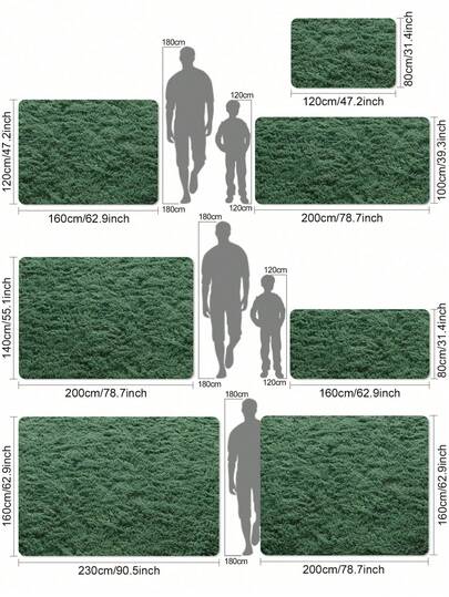 Moderne Indoor Shaggy Vloerkleed Bedroom Living Room Dorm Home ative Polyester Fiber, Sponge Filling Lightweight Dark Groen Plush Area Rugs Super Zachte Comfy Accent Festive Vloer Tapijt view 2