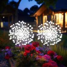 2 đèn đom đóm năng lượng mặt trời, thích hợp cho Ngày Valentine, Ramadan, trang trí Giáng sinh, 8 chế độ chiếu sáng, thích hợp cho sân vườn, ban công biệt thự, lối đi, bãi cỏ, trang trí ngày lễ, 2 cái - 6 đèn LED/2 cái - 8 đèn LED/2 cái - 10 đèn LED, ánh sáng trắng ấm/nhiều màu/trắng - Nhiều màu - Xem 17