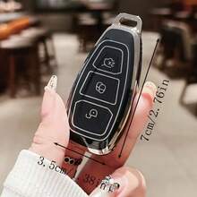 汽车钥匙扣套 - 带钥匙扣，柔软 TPU 汽车钥匙包，福特福克斯 3 4 ST、蒙迪欧 MK3 MK4、Fusion、Kuga、Ecosport、智能遥控器钥匙保护套-汽车配件