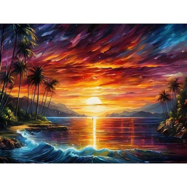 1 قطعة لوحة الماس 5D بدون إطار مقاس 30 * 40 سم / 11.8 * 15.7 بوصة، طقم فن الماس الكامل، تطريز يدوي لديكور جدران المنزل أو المكتب