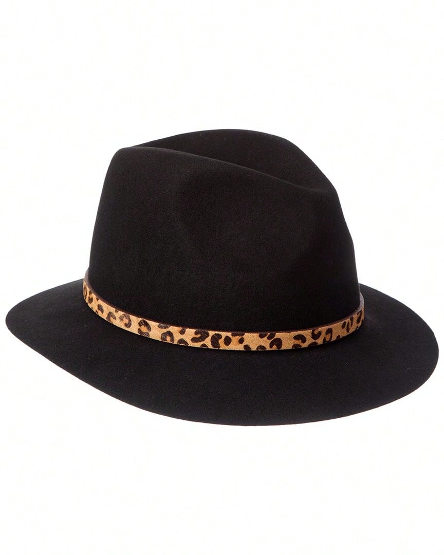 Bruno Magli Wool Felt Wool Fedora - màu đen - Xem 1