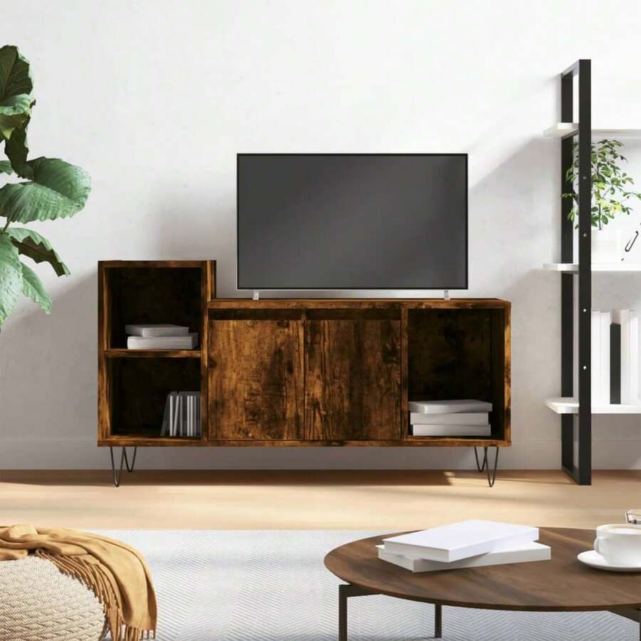 vidaXL Mobile TV in rovere affumicato 100x35x55 cm Legno ingegnerizzato