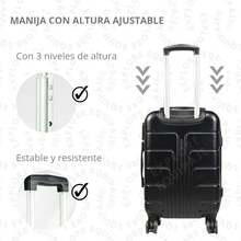 Maleta 20 Pulgadas Sin Documentar Ligera Doble Llanta Candado Fijo - Negro - Ver 5