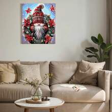 1pc Adult Christmas Themed Digital Oil Painting Set, Canvas DIY Painting Kit With Acrylic Paints And Brushes, Seasonal Craft And Home Decor Activity, Beginner Friendly Painting For Relaxation And Family Bonding, Ideal Gift For Friends - Multicolor - View 6