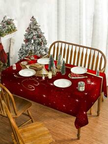 1 buah/4 buah/6 buah/20 buah Sarung Kursi Elastis Natal, Pelindung Sandaran Kursi Lonceng Merah Natal, Sarung Kursi Ruang Makan yang Dapat Dicuci untuk Dekorasi Rumah, Restoran, Ruang Tamu, dan Dapur - MultiWarna - View 9