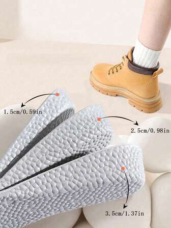 1 par de plantillas interiores elevadoras, almohadillas elevadoras y medias plantillas deportivas invisibles y antifatiga con absorción de impactos, plantillas elevadoras unisex