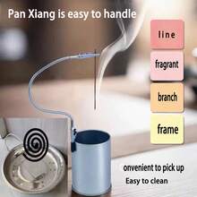 2个装蚊香夹，多功能双头鳄鱼夹，蚊香固定器，蚊香收纳架