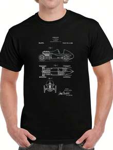 1920 Vintage Antique Race Car Patent T Shirt - Phong cách 22 - Xem 1