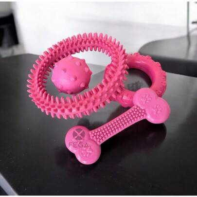 Kit 4 Brinquedos Pet  Diversão e Saúde para Seu Cão! Pequeno e Médio Porte