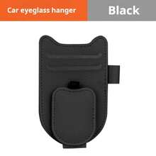 Soporte magnético para gafas de sol de coche, Clip para gafas, colgador de gafas de PU, Clip portátil para tarjetas de billete, accesorios para automóviles LU0R - Beis - Ver 7