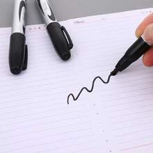 1/5/10 piezas Marcadores permanentes de punta gruesa de alta calidad, marcadores de punta biselada ancha negra, adecuados para etiquetado de paquetes, eventos de firma, suministros culturales y papelería