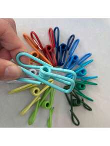 10 Windproof Multi-Purpose Metal Clips - Non-Slip, Strong Grip, Various Colors, Food Bag Sealing Clips, Clothes Drying Rack - 彩色10pc - 查看 4