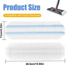 5 Pack Replacement Mop Pads Compatible With OCedar H2pro Flat Mop System,Microfiber Mop Pads Replacements For O Cedar H2pro,Washable And Reusable H2pro Mop Refills For Hard Floor Deep Cleaning - Miếng lau nhà phẳng 2 miếng - Xem 2