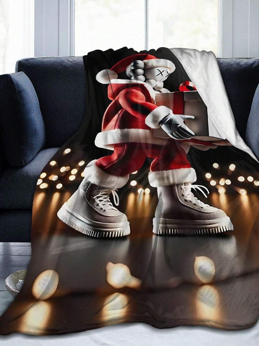 Kawss Kawaii Kaw  Blanket Super Soft Flannel Blanket Lightweight Warm And Comfortable Blanket Adult Gifts For All Seasons No Linting, Machine Washable - màu đen - Xem 1