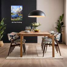 1pc Canvas Wall Art Living Room Wall Decor Bedroom Bathroom Rustic Vintage Pickup Truck Themed For Home Office Bathroom Living Room Hallway Dining Room Bedroom Decor.Stretched And Framed Ready To Hang. - trắng - Xem 4