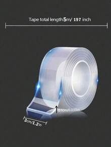 2pcs/4pcs/6pcs/1pc Super Strong Double-Sided Tape, Washable Double-Sided Tape, High Viscosity Nano Double-Sided Tape, Reusable And High Quality No Residue - Ideal For Home, Office, Car, Crafts, Wallpaper, Over 32 Scenarios, Office Supplies, Home Decor, Multi-Purpose Adhesive, Strong Adhesion, Durable Tape, High Quality Adhesive, Multi-Purpose Tape, Adhesive Strips, DIY Enthusiasts, Home Decoration