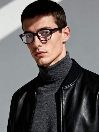 1 par de gafas transparentes, cuadradas y de moda unisex, con patillas decoradas en estilo retro clásico, adecuadas para uso diario, lectura, juegos, ordenador, vuelta al colegio, con características anti-fatiga, mejora de la miopía, simples y ligeras, también se pueden adaptar con lentes graduadas