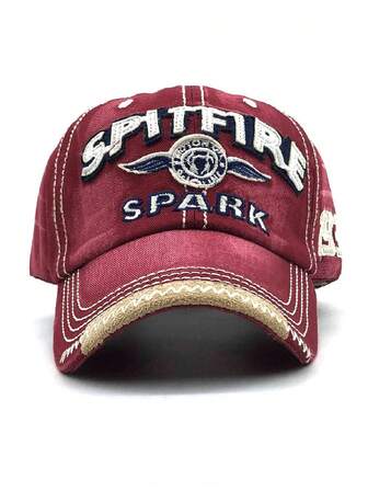 Baseball Cap With Letter Embroidery, Breathable, Stylish Outdoor Sun Protection Hat For Hiking And Travel