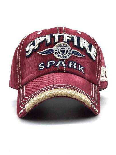 Baseball Cap With Letter Embroidery, Breathable, Stylish Outdoor Sun Protection Hat For Hiking And Travel