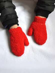 1/2 pares de luvas elásticas mágicas para bebês, luvas de malha macias para bebês do sexo feminino, luvas de malha de inverno para bebês do sexo masculino - Multicolorido - Ver 6