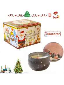 1 pezzo Candela profumata a tema natalizio, candela dei desideri, tazza di cera di soia fai-da-te, vaso e tazza di cera di soia - il regalo perfetto per amici e familiari. I contenitori in latta per candele profumate sono particolarmente adatti per attività all'aperto in occasione di compleanni, San Valentino o Festa della Mamma. Set di candele profumate, decorazioni natalizie, decorazioni per le vacanze, regali di San Valentino/Capodanno/Natale.
