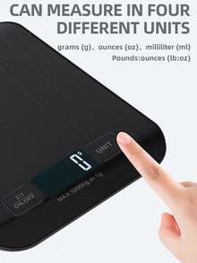 Kitchen Electronic Scale, 10kg Capacity, High-Precision Food Scale, Stainless Steel Weighing Pan, With Tare Function And Multiple Unit Conversions, Suitable For Cooking And Baking. The Scale Surface Has A Blue Protective Film, Which Must Be Removed Before Use. Battery Powered (Batteries Not Included). - Multicolor - View 9