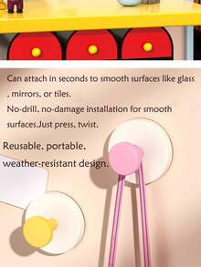 4 cârlige rezistente pentru coroane cu ventuză, pentru ușa din față - extra puternice, instalare fără găurire, sistem de montare detașabil și reutilizabil, potrivite pentru afișaje de coroane din sticlă și oglindă, fixare sigură pentru decor de sărbători și sezon, perfecte pentru aranjarea intrării de primăvară, recolta de Paște, cadouri de Ziua Mamei, accent la modă pentru casă, durabile, ușor de instalat, versatile pentru ferestre, uși, încadrări și suprafețe plane.