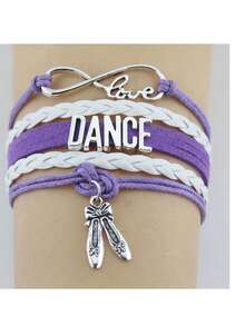 1pc Multi-Layer Hand-Woven Dance Letter Bracelet With Pendant Decor Jewelry Accessories