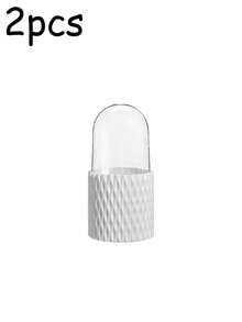 360°旋转化妆刷收纳盒 - 防尘防水，透明盖设计，抛光表面方便取用，完美的化妆品收纳方案