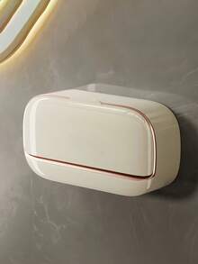 1PCLight Luxury Wall Mounted Double Compartment Leak Proof Soap Box With Lid Drip Tray, Suitable For Showerrooms Or Kitchens, Keeps Soap Dry To Prevent Water Accumulation, Square Non Perforated Bathroom Shelf, Elegant Countertop Wall Decoration, 11 Types Of Holiday Decorations - Multicolor - View 15