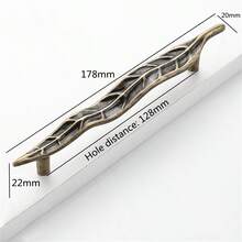 1 Tay nắm cửa tủ quần áo hình cành cây lá hoa bằng hợp kim kẽm sáng tạo - Nhiều màu - Xem 15