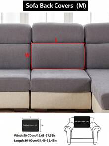 1 szt. Elastyczny pokrowiec na sofę, antypoślizgowy, z szenili, zakrywający całe siedzisko, odpowiedni na każdą porę roku, pogrubiony materiał, nadający się do prania w pralce, pyłoszczelny, przyjazny dla zwierząt, dekoracja do sypialni, biura, salonu, pasuje do sof w kształcie litery L i kanap 1/2/3/4-osobowych, jasnoszary