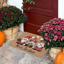 1pc Christmas Themed Door Mat, Non-Slip, Washable, Winter Doormat For Indoor And Outdoor Entrance Decoration
