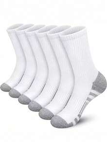 3 Pairs Men's Striped Sports Socks - Solid Color Design, Fashionable And Versatile, Suitable For Indoor And Outdoor, Sports Style - Multicolor - View 4