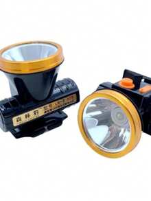 Luz de cabeza mini LED recargable por USB faro frontal ultra brillante modelo LI118 lampara frontal recargable luz potente ajuste de angulo comodo cinturon elastico resistente al sudor ideal para camping reparaciones trabajo nocturno - Negro - Ver 1