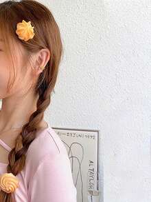 6个趣味饼干造型发夹，零食设计，女士发饰，爪夹，发卡，学习用品