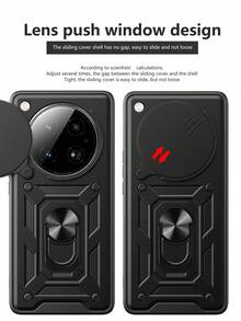 Infinix Zero 40 5G 手机壳，带滑动相机镜头和支架 - 黑色 - 查看 7