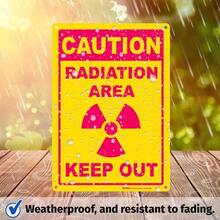 -X 10 - Caution Radiation Area Keep Out Sign -. 040u2033 Rust - Aluminum - High Visibility - Easy Installation - 7x10" Keep Out (Aluminum) - View 6