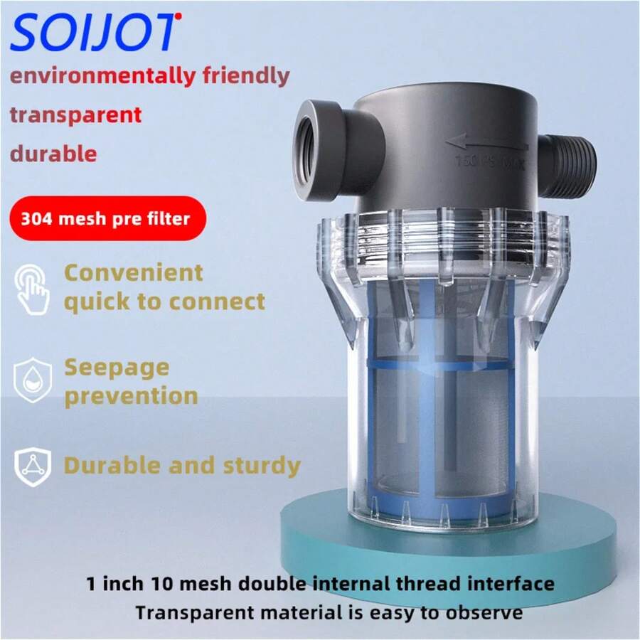1/2 pulgada, rosca interna y externa, filtro de riego agrícola, filtro de acuario, tanque de peces, pagoda, junta de cobre, bomba de agua - FM 0,5 pulgadas 80mesh - Ver 1