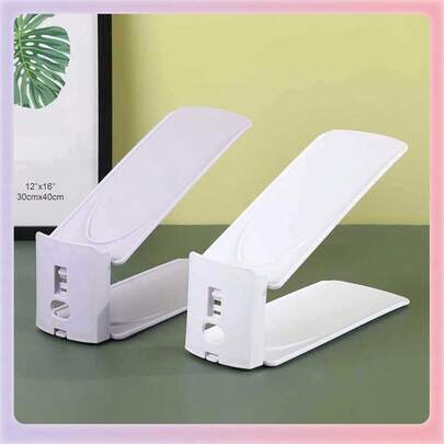 双层可调节鞋架，节省空间，适用于家庭和宿舍，可收纳鞋子、拖鞋、靴子等各种鞋履——容量大，经久耐用的金属框架，可调节层板，易于组装，是小房间玄关收纳、衣柜整理的理想之选，多功能鞋架，用途广泛，轻巧坚固，保持走廊和衣柜整洁，是宿舍和小户型公寓的理想礼物。