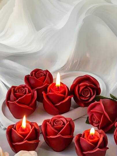 1/2 Piezas Molde de silicona en forma de flor, Moldes de flor 3D de peonía y rosa para velas hechas a mano, DIY jabón, yeso, arcilla, velas aromáticas, difusor de aroma, cera, resina, herramientas de regalo para decoración del hogar, boda, graduación, cumpleaños, fiesta