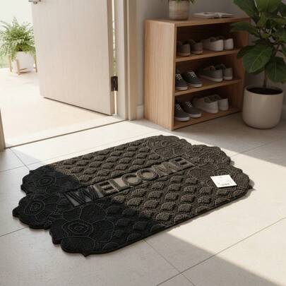 CASAMAX WL Alfombra De Entrada Antideslizante Absorbente Para Puerta Interior Y Exterior Diseño Moderno Y Duradero Material Resistente A La Humedad Fácil De Limpiar Varios Tamaños Disponibles
