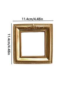 1 Stück Vintage Europäischer Stil Goldener Harz Fotorahmen, Mini Retro Europäischer geprägter Fotoständer für Heimdekoration, Engel ovaler kleiner Rahmen, Nordischer Ins Stil Fotografie Requisiten