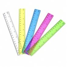 Righello in plastica trasparente, righello stazionario creativo, strumento di misurazione per studenti, righello colorato, forniture scolastiche, ritorno a scuola