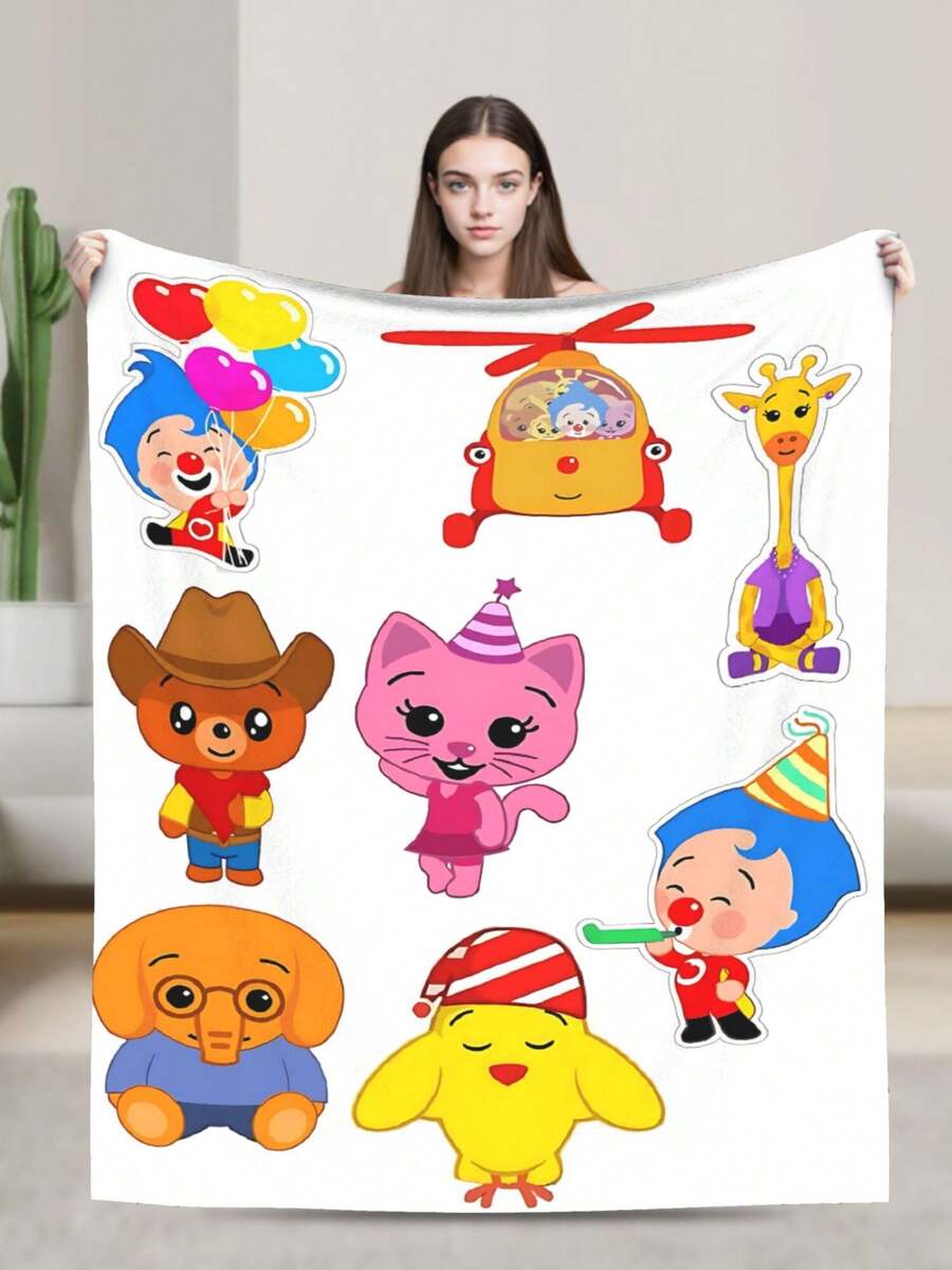 Plim Plim  Blanket Flannel Blanket, Super Comfortable Winter Warm Blanket Summer Air Conditioning Blanket, Soft And Light Bed Sofa Decoration, Not Easy To Shed, Machine Washable - 黑色 - 查看 1