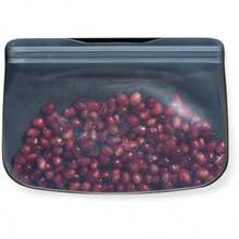 W&P Porter - Bolsa de almacenamiento reutilizable de silicona, sándwich (50 onzas de pie), pizarrón, recipiente de almacenamiento de alimentos, apto para microondas y lavaplatos, fácil de limpiar(1 Count (Pack of 1) Carbón vegetal) - Tipo 9 - Ver 2