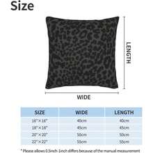Leopard Print Texture Throw Pillow Cover Set Of 2 Decorative Square Pillowcase For Bedroom, Living Room, Sofa, Couch And Bed, 18x18 Inch,  Home Decor 2025 - Black Leopard - 查看 2